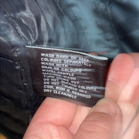 Michael Kors Men's Charcoal Puffer Jacket medium herringbone water fowl feather - Picture 10 of 10